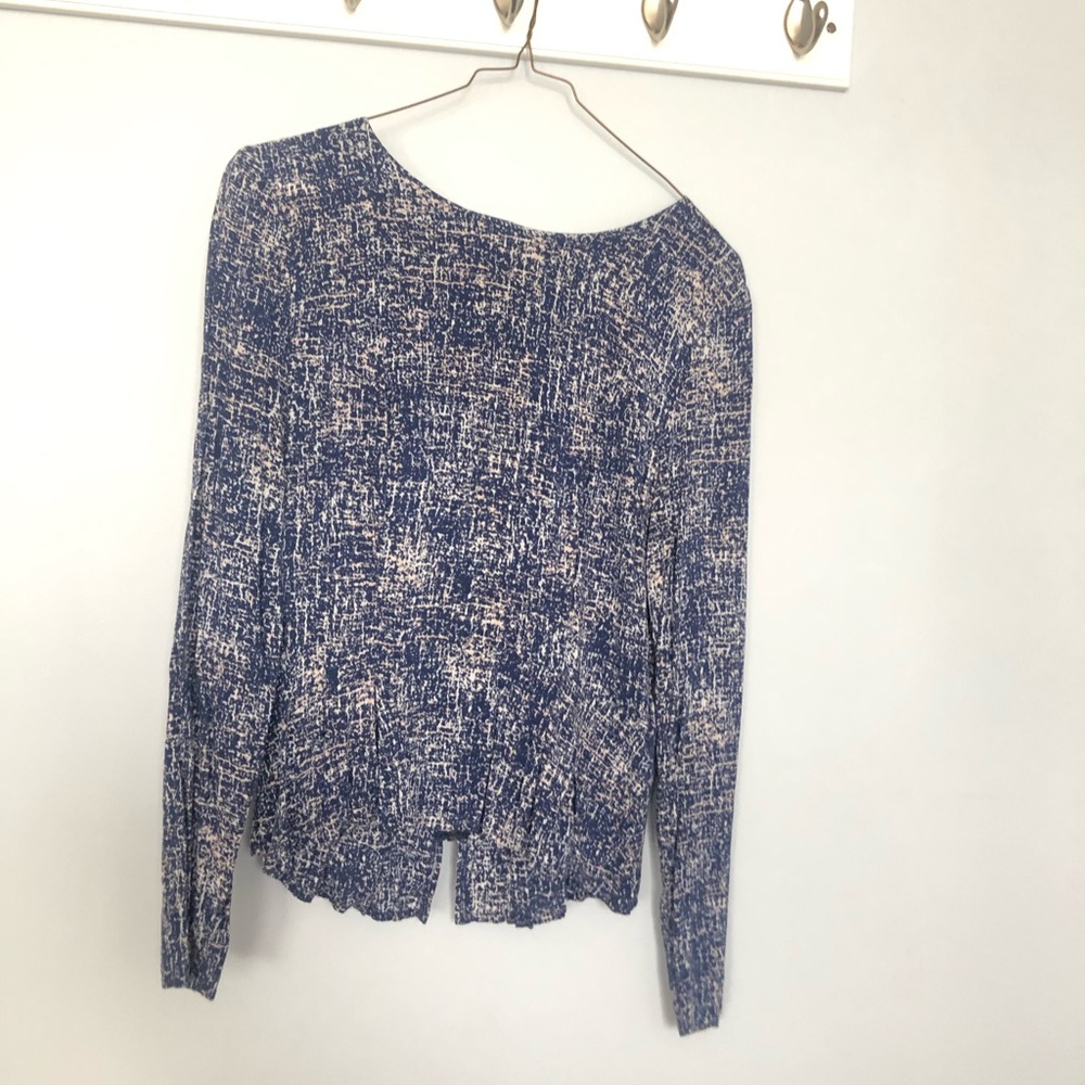 Banana republic blue/pink blouse